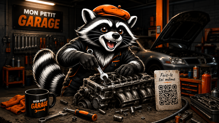 Le raton mécanicien de Mon Petit Garage
